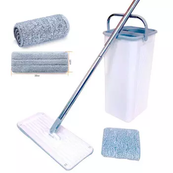 Набор для уборки Absolut Home швабра самоочищающая плоская+ведро 5.7 л мор-1.