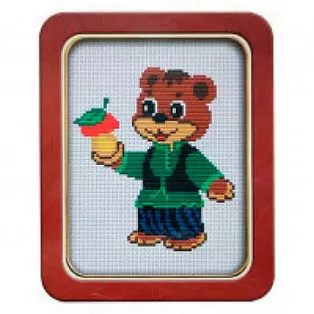 Набор для вышивания лутарс 10*18см мишутка о14