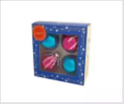 Набор елочных шаров магик тайм бирюзово-розовый шар 6 см 4 шт стекло 80880