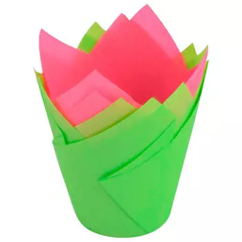 Набор форм бумажных для выпечки тюльпан 25шт МультиДом мт8-98