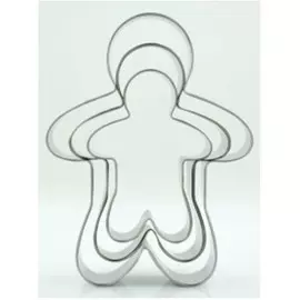 Набор формочек для выпечки 3 шт Unigood пряничный человечек mu614-037