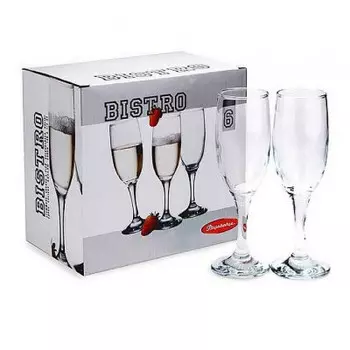 Набор фужеров для шампанского Pasabahce Bistro 190мл 3шт