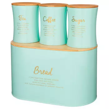 Набор хлебница 34*18*20см Agness Meadow 2 в 1+банка для сыпучих 11*14см 3шт 790-245