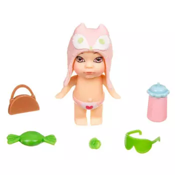 Набор игровой Bondibon куколка Oly в шапочке-ушанке с животным и аксессуарами в банке 6,3х вв3829