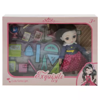 Набор игровой кукла с аксессуарами 17 предметов 19 х25 х6.5 см