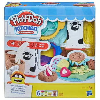Набор игровой плей до забавные закуски молоко и печенье