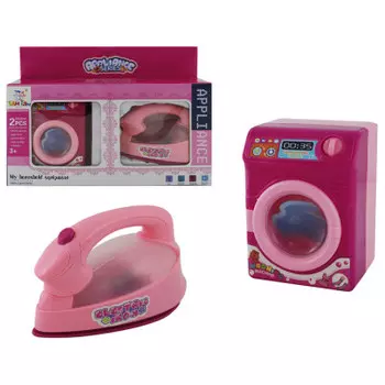 Набор игровой там-там бытовая техника утюг/стиральная машина на батарейках 9922-6