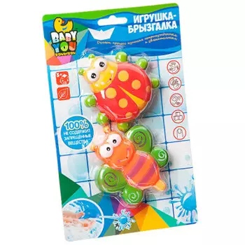 Набор игрушек д/ванны бондибон брызгалки бабочка/божья коровка вв1734