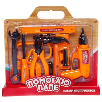 Набор инструментов абтойс помогаю папе на блистере с ручкой pt-01449