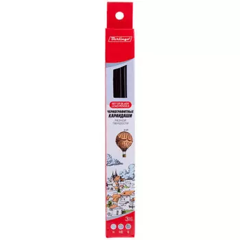 Набор карандашей чернографитных механических + грифели в пластиковом футляре европодвес