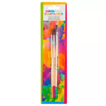 Набор кистей спейс 3 шт коза/пони европодвес