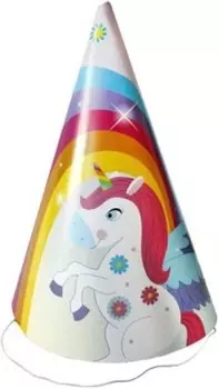 Набор колпаков радужный единорог 15см 6шт 200145