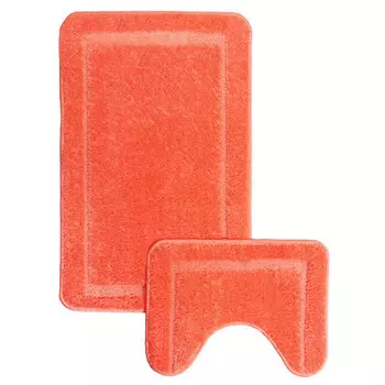 Набор ковриков для ванной Cleopatra 50*80+50*40см микрофайбер оранжевый