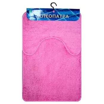 Набор ковриков для ванной Клеопатра 50*80+50*40см микрофайбер розовый