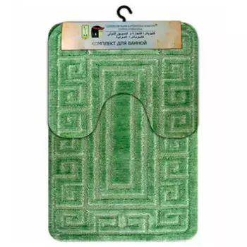 Набор ковриков для ванной Клеопатра 60*100+60*50см рома стронг бэк версаче салатовый