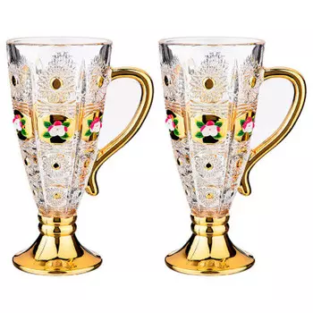 Набор кружек 250мл 2шт Lefard gold glass 195-152