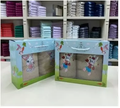 Набор махровых полотенец 2 предмета 50 х90 + 70 х140 кофейный