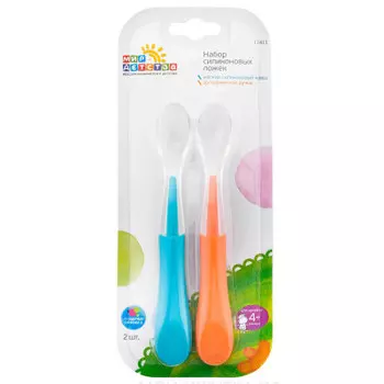 Набор мир детства ложки 2шт силикон 17411