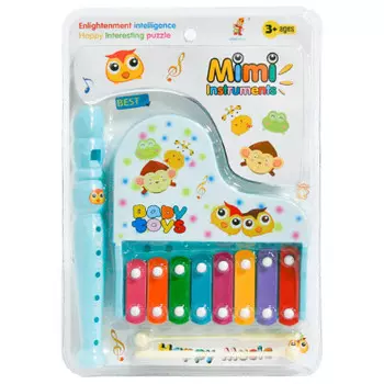 Набор музыкальных инструментов Berado ксилофон/дудочка на блистере 890