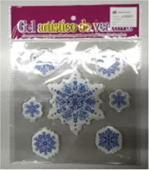 Набор наклеек декоративных на окно Европа с изображением снежинок 7 шт 19*19 см ushyy530