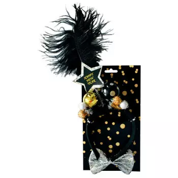 Набор новогодний там-там шик рожки 38.5х17.5см/бабочка 11.5х7.5см e8152