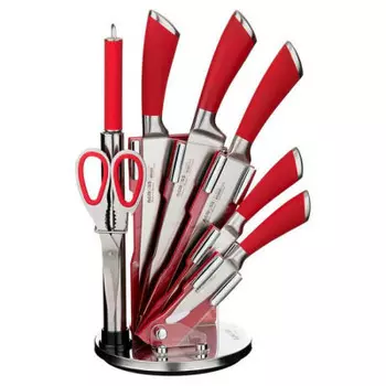 Набор ножей 8пр Agness нержавеющая сталь силиконовые ручки 911-501