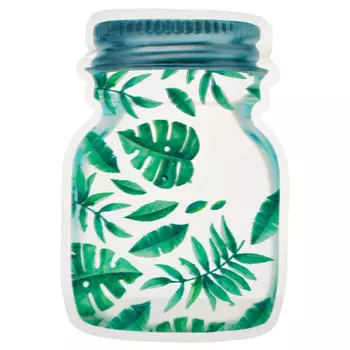 Набор пакетов для хранения сыпучих продуктов 3 шт мармитон банка зеленые листья 17*25 см з