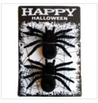 Набор пауков 12 х20 см мохнатые черный 2 шт