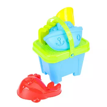 Набор песочный рыжий кот пляжный-17 в сетке 15.5 х12 х20 см цвет микс и-8374