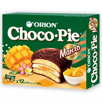 Набор пирожных Choco pie манго 360г 12шт*30г орион