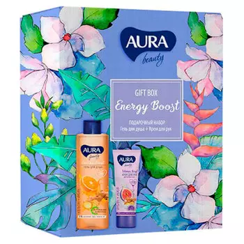 Набор подарочный аура бьюти энерджи гель д/душа 250мл+крем д/рук 75мл
