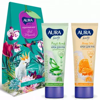 Набор подарочный аура бьюти бест моментс крем для рук 75 мл алоэ+крем для рук 75 мл мед