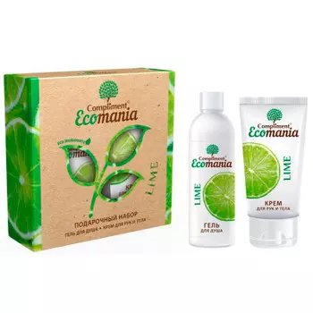 Набор подарочный комплимент экомания лимон гель д/душа 250мл+ крем д/рук и тела 200мл