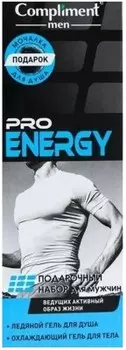 Набор подарочный комплимент мен энерджи синий гель для тела 80 мл+гель для душа 250 мл+мочалка