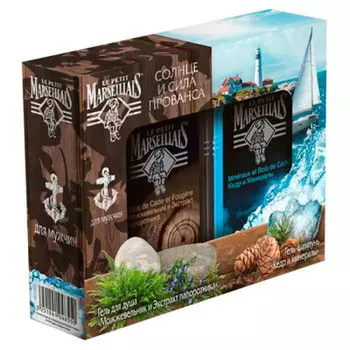 Набор подарочный Le Petit Marseillais гель-шампунь men 250мл кедр и минералы+гель для душа men 250мл