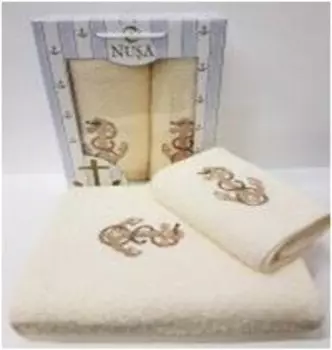 Набор полотенец 50 х90+70 х140 см якорь