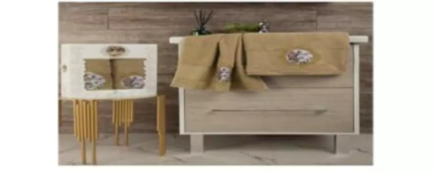 Набор полотенец 50х85+70х135 прованс бабочка бежевый