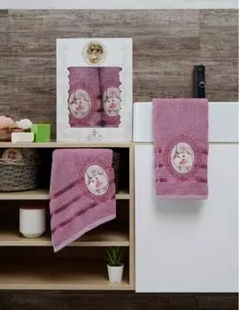 Набор полотенец 50х85+70х135 прованс балет фиолетовый