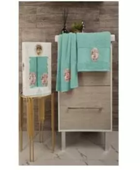 Набор полотенец 50х85+70х135 прованс балет минт