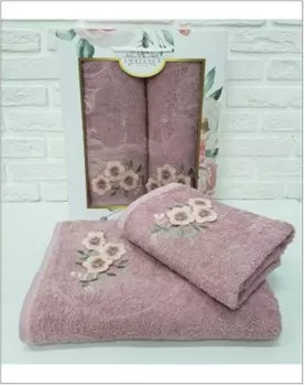 Набор полотенец amбьенсе 2 пр 3 д 2 50 х90 70 х140 сухая роза