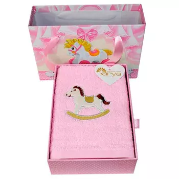 Набор полотенец Arya 2пр 40*60см розовая лошадь tr00002805