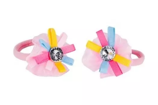 Набор резинок для волос малинка 2 шт 4043-4