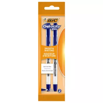Набор ручек гелевых бик 2шт гел осити стик синий