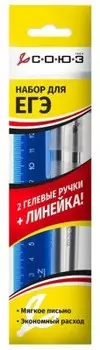 Набор ручек гелевых союз статус 2 шт 0.7 мм для егэ черный кг 133-13