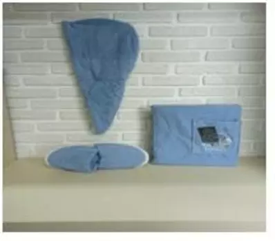 Набор сауна 3 пр голубой