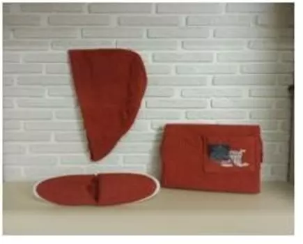 Набор сауна 3пр красный