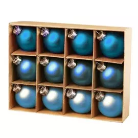 Набор шаров магик тайм голубые оттенки 12 шт стекле 3*3*3 см 89699