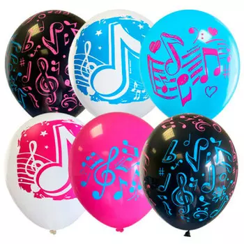 Набор шаров патибум ассорти ноты 25 шт mp 12"/30 см