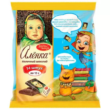 Набор шоколада Аленка 210г 14шт*15г пакет Красный октябрь