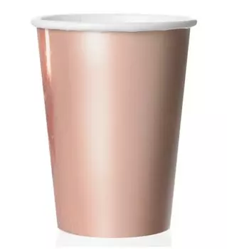 Набор стаканов волна веселья 250 мл 6 шт розовое золото